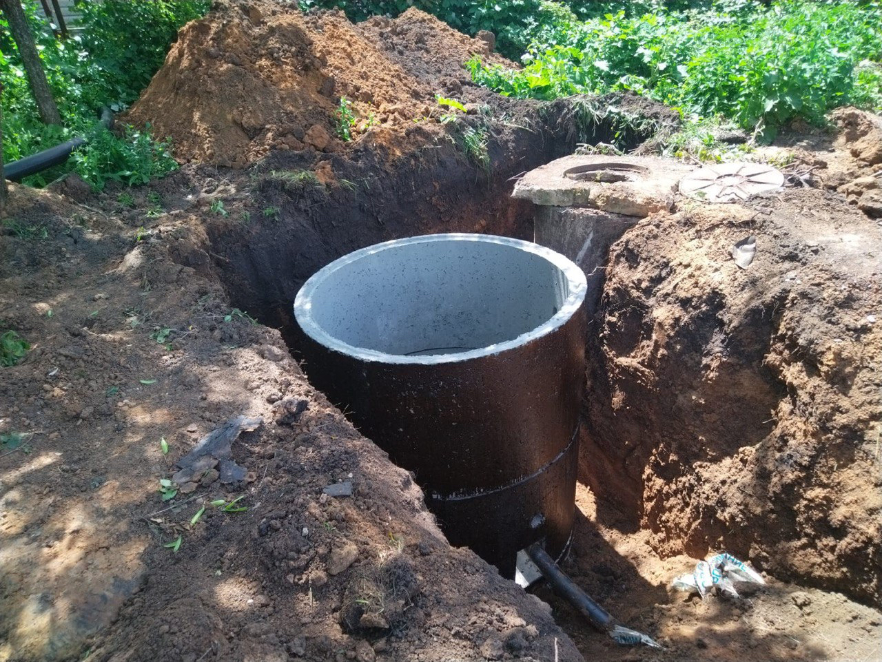 Монтаж колодца